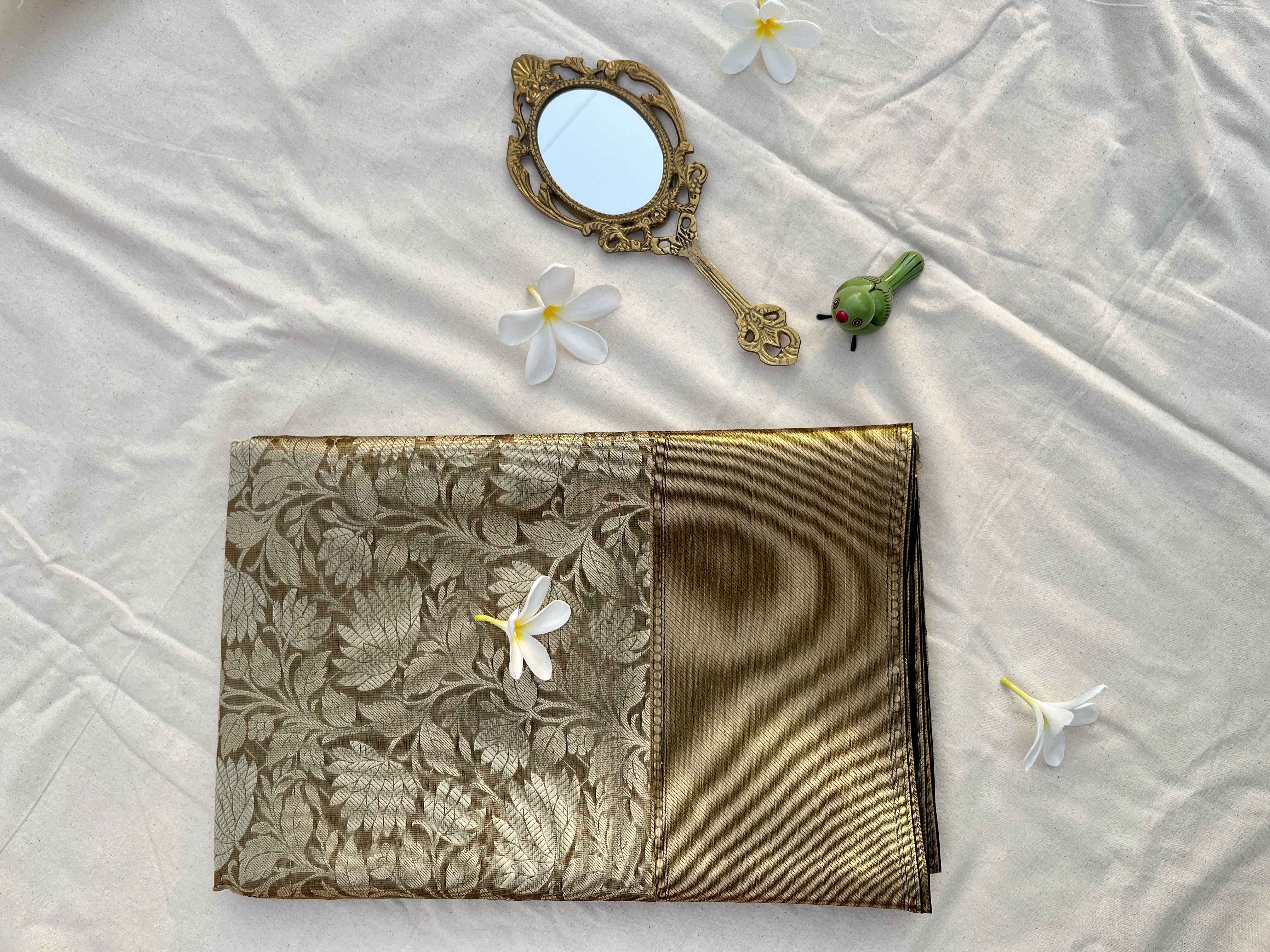 Gold Ambani silk saree